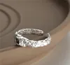 Sterling Diamond Rough Ring Mężczyźni kobiety 1 Wysokiej jakości Ring018299484