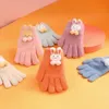 Gants épais à doigts complets, mitaines chaudes en peluche élastiques et douces, tricotées pour l'hiver, pour enfants, 231225