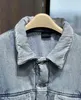 Bale Original Men Denim Jackets Giacca in cotone denim verniciato con toppe Giacche da uomo larghe in cotone toppe di alta qualità