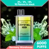 Crystal Bar Disposable Vape 6K 7K Puffs vaper 6000 Puff elf box carts prefilled Mesh Coil 2% E-Liquid einweg vapers desechables 1500mah Battery eu