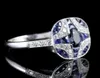 Kvinna smycken bröllop band ringar för par 925 sterling silver safir retro diamantringar fyllda kvinnors engagemang5190568