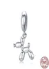 Véritable ballon en argent Sterling 925, pendentif chien, breloques d'animaux adaptées aux bracelets porte-bonheur collier bijoux 13759044453552