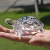 Hantverk Crystal Turtle Fature RTS, Crafts Giftsminiature Tortoise Statue Chinese Lucky Feng Shui Ornament för Home Office Desk Decoratio
