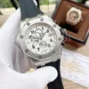 Najlepszy automatyczny mechaniczny zegarek mechaniczny Zegarek Złota Srebrna tarcza 42 mm Klasyczny projekt na rękę Dżentelmen Casual gumowy zegar paska 3264
