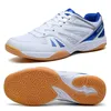 Schuhe neue professionelle Tischtennis Schuhe Männer Frauen Anti -Slip -Badmintons für Paare Blaurotes Licht Gewicht Badminton -Turnschuhe