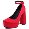 Robe chaussures sexy plate-forme talons hauts pompes femme sangles grande taille 45 slik noir rouge rose femme strip-teaseuse fête mariage