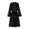 Dames Trenchcoats Stijlvolle Windjack Kleding 2023 Lente Herfst Grote Maat Double Breasted Lange Vrouwelijke Overjassen 56