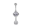 D0001 1 Färg Belly Style Ring Style Belly Button Ring Navel Rings Body Piercing Smycken Dingle Accessories Fashion Charm Retail6848264