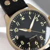 Drogie zegarek Menwatch IWC Męskie zegarki Pilot Watches 5A Jakość Auto Mechanical Ruch Uhren Watchmen 43 mm Super Luminous Skórzany pasek Montre Pilot Luxe 1R50