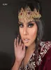 アラビア語のブライダルヘアジュエリージュエリーメタルタッセル女性のためのヘアチェーン