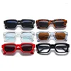 Sunglasses LNFCXI Retro Square Women Fashion Shades UV400 Vintage Blue Tea Punk Men Sun Glasses Wholesale