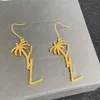 Frauen Ohrstecker Designer Schmuck Palme Baumeln Anhänger 925 Silber Ohrring Y Party Ohrstecker Gold Hoops Verlobung Für Braut Box306l