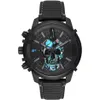 Full Black Watch Sterpunk Skull Stula szkielet ze stali nierdzewnej Męski kwarc zegarki TOP MARDY DZ Watch DZ4582 DZ45762744