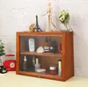 Boîtes de rangement Bacs Vintage en bois massif avec rabat de porte en verre anti-poussière à deux couches boîte à cosmétiques vitrine aveugle porte-gobelet Drop Delive Otdou