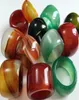 10 stuks hele mix enorme jade duimring heren dames brede agaat prachtige vingerring retro luxe sieraden7931447