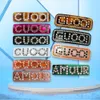 Fashion luxury acrylic Hair Clips Barrettes girls nice personality G letters designer colorful crystal stone hairpins brand gift