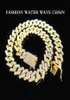 Collier décoratif de mode de haute qualité 20mm trois rangées de diamants Miami Cuba chaîne pleine de zircon men039s hip hop289f5756565
