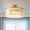 Chandeliers Luxury Bedroom Crystal Ceiling Lamp Light Simple Modern Living Room Decoration Round Household Study Indoor Lighting For Home