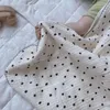 Koce Baby Swaddle Bilcet Bear Floral Print Bawełny muślin dla chłopców Dziewczęta Born Wrap Bath Ręcznik 120x130 cm