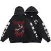 Guts Print Hoodies Berserk Sweatshirts 100 % Baumwolle Oversize gewaschen Männer Hip Hop Kleidung Y2k Anime Hoodie Herbst Top