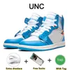 Mens 1s High Basketball Shoes Jumpman 1 OG Palomino Unc Toe Lost and Found Sneakers University Blue Washed Black Patent Bred Dark Mocha Lucky Green Women GS Trainers