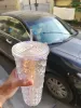 rok Starbucks Cup Bling Chrome Gold Berry Sangria Studded Tumbler Cold Cup 24 uncji Venti Grande Bieć