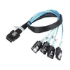 Anslutningar SAS SATA -kabel Minisas SFF8087 till 4 SATA -kabel Mini SAS 4I SFF8087 36P till 4 7P 12Gbps 50cm Hårddiskdata1