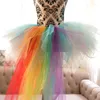 Gonne donne eventi celebrazione festa arcobaleno color pettiskirt anteriore per adulto gonna lunghe lunghe