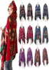 Kobiety Bohemian kołnierz kraksowy koc z kapturem Cape Poncho Poncho Wełna mieszanka wełny zimowa szal szalik DDA7554817591