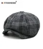 Sboy Hats BUTTERMERE Hommes Casquette Unisexe Béret Laine Chapeau Tweed Gatsby Octogonal Plaid Femmes Vintage Marque Hiver Printemps bill223S5094379