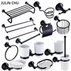 Black Bathroom Accessories Sets Wall Mounted Hair Dryer Rack Antique WC Paper Towel Holder Toilet Brush Hardware 231225