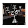 Ljushållare Creative 3-Lights Angel Stands Metal Candlesticks Table Decoration Accessories for Home/Church CH017 Drop Delivery Ho DHPXD