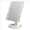 Miroirs Miroir de maquillage à écran tactile LED miroir de vanité professionnel avec 16/22 lumières LED santé beauté comptoir réglable 180 rotatif C
