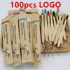 50/100 Stück anpassbare Bambuszahnbürste, umweltfreundliche Holzzahnbürsten, Reise-Zahnpflegewerkzeuge für Erwachsene 231225