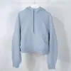 LL-39 Sweat-shirt d'automne pour femmes, veste de costume de Yoga, Sport pour dames, demi-fermeture éclair, épais, ample, Style court avec survêtements en polaire pour femmes