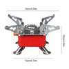 Foldable Camping Gas Stove 6800W Windproof Outdoor Cooking Cooker Portable Cookware for Picnic Backpacking Barbecue BBQ 231225
