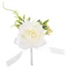 Fiori decorativi Corpetto nuziale Decor Fiore Boutonniere Simulato Corpetto sposo Dipartimento Mori Amanti del tessuto Artificiale