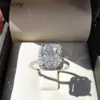 Vecalon Dazzling Promise Ring 925 Sterling Zilver Kussen Cut 3ct Diamond Charm Wedding Band Ringen Voor Vrouwen Jewelry2666