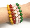 Beaded Strands Fashion Women039S 8mm Dekorativa mönster Glaspärlor Elastiska armband DIY -smycken1473629