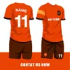Anpassad vanlig Polyester Soccer Club Team Jersey Customized Teamwear Uniform Kids Football Wear Printed Name Sportswear Suit 231225