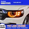 Accessoires de voiture lampe avant pour Toyota Land Cruiser LC200 phare LED 16-21 feux diurnes dynamique Streamer clignotant phare