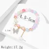 Stud Earrings Colourful Flower Bracelet For Women Butterfly Pendant Lucite Crystal String