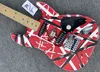 Gitaar Elektrische gitaar Relic Pizza Floyd Rose Vibrato Bridge, Red Frank 5150, wit en zwart licht, Edward Eddie Van Halen, nvio Gladys