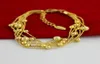 Corrente de contas de 6 camadas 18k ouro amarelo preenchido pulseira feminina acessórios joias da moda1082179