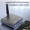 Разъемы Беспроводной приемник Csr Aptxhd Bt 5.2 Hi-Fi Стерео Аудио Адаптер Поддержка коаксиального оптического волокна Aptxll для усилителя для наушников и ТВ