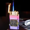 Briquet de montre à Jet en métal, gonflable, sans gaz, coupe-vent, cigare Butane, briquet droit, 5 couleurs, accessoires pour outils de fumage