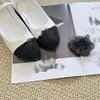 LUXURY CHAN Paris Балетки Модельерская обувь Профессиональная танцевальная обувь 2024 бархатные замшевые туфли с носком балерины Shallow Mouth Single Shoe сандалии на плоской подошве для женщин