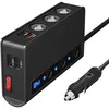 Accendisigari per auto con interruttore Caricatore per auto a ricarica rapida Qc3.0 ad alta potenza 4usb180W