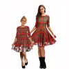 衣装の家族を一致させる衣装のお母さんと娘のクリスマスドレスかわいいパーティー親会社のファッション印刷ティーンガールズ母服​​RTU 2303