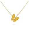 Lyxmodedesigner Clover Women's Necklace Butterfly Flower Pendant Necklace Delicate Simple Ladies Jewel Classic Pendant Högkvalitativ halsband